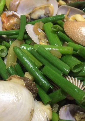 Foto resep Tumis kerang bunga bawang