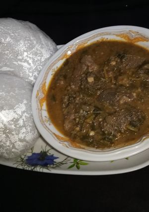 A picture of Tuwon shinkafa da miyar gyada.