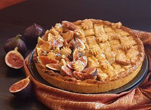 Foto di Crostata di farro con fichi vegan