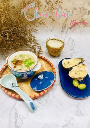 Hình của món Cháo Hàu Nấm Rơm.