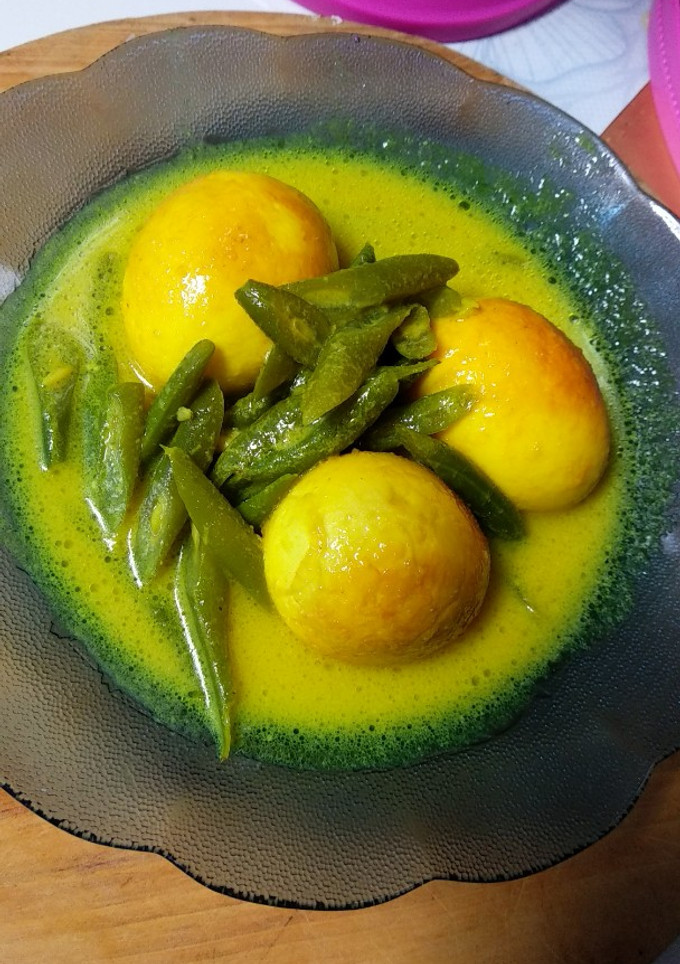 Foto resep Gulai Telur + Buncis (Menu hemat Rasa Nikmat)