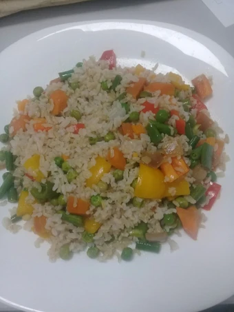 Easy Steps to Make Buttered Vegetable brown Rice. #Authormarathon which Delicious