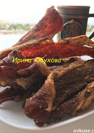 Фото Африканская колбаса битлонг (biltong).