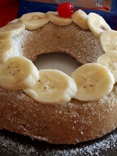 Foto resep Banana Cake tabur Icing Sugar