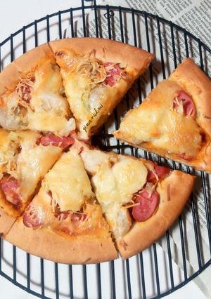 Foto resep Pizza tanpa ulen (topping keju)