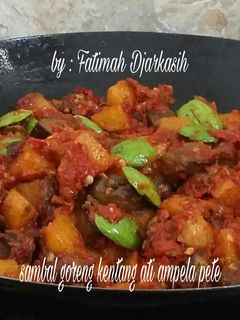 Foto resep Sambal goreng kentang ati ampela pete