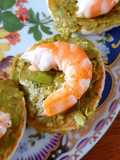 Blinis au guacamole et crevettes 🍤