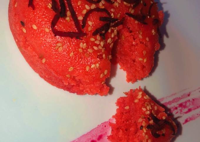 Savoury Steamed Red Velvet Cake