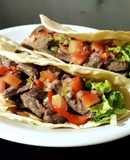 Tacos con salsa pico de gallo