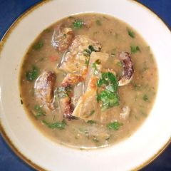 A picture of Holiday Nsala soup.