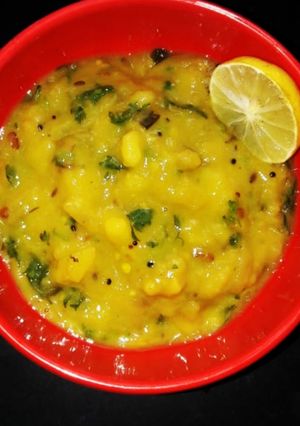A picture of Andhra style aloo sabzi.