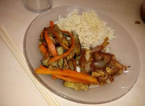 Una foto de Bibimbap vegano 🇰🇷(arroz mixto)