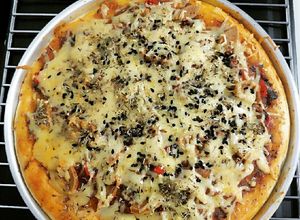 Foto resep Pizza panggang oven (tanpa proofing)
