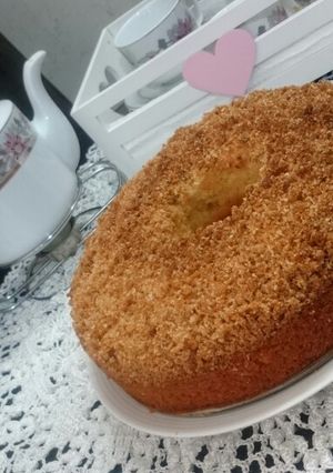 عکسی از دستور کیک کرامبل نارگیل