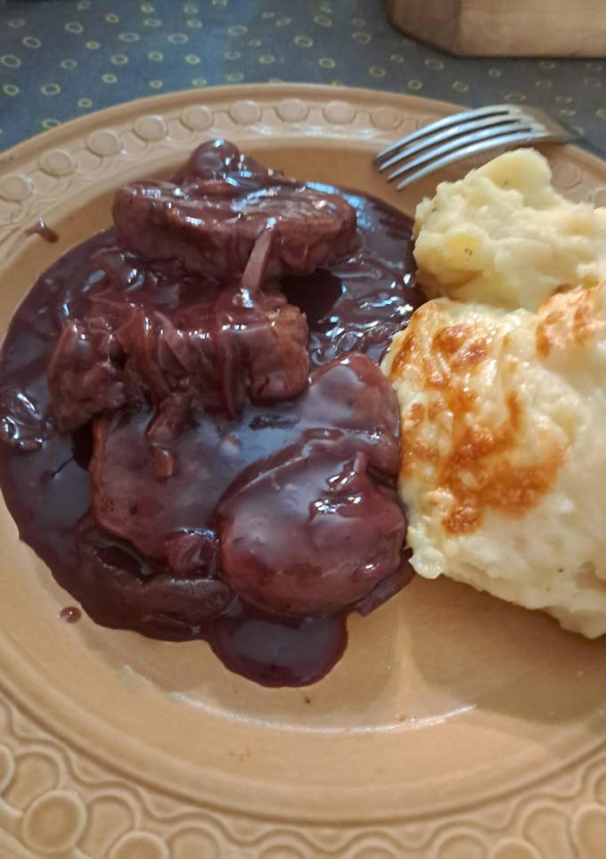 Una foto de Solomillo de cerdo al vino tinto