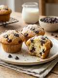 Muffins de Vainilla con Chispas de Chocolate