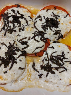 Una foto de "Ensalada" caprese al horno