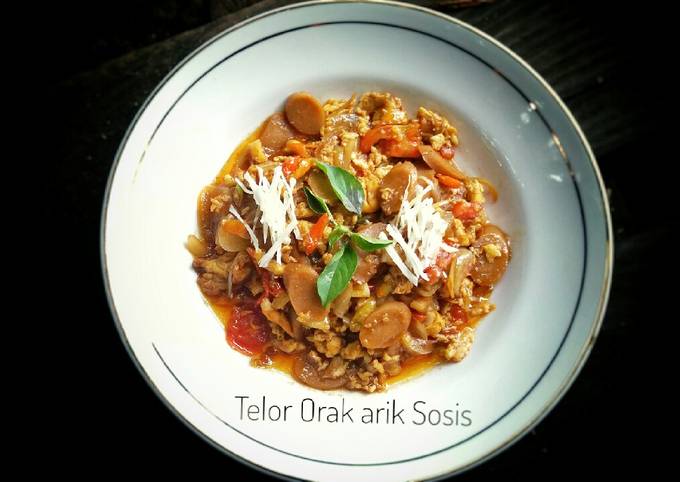 Standar Bagaimana cara bikin Telor orak arik sosis simpel yang spesial