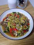 Oseng Oseng Kecambah Kedelai Jamur Champignon