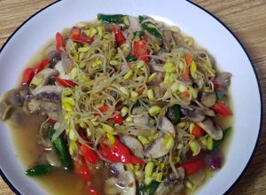 Foto resep Oseng Oseng Kecambah Kedelai Jamur Champignon