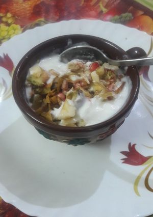 A picture of #Roasted chapatti noodles chat.