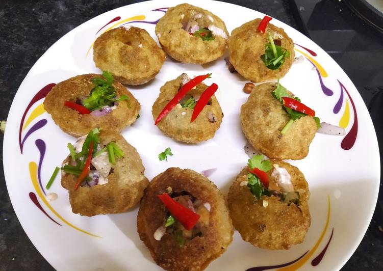 Easiest Way to Prepare Quick Golgappa with sprouted black gram