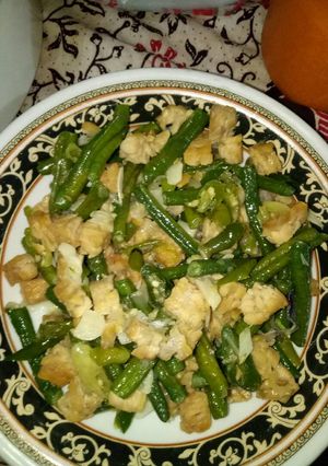 Foto resep Tumis kacang panjang tempe cabe ijo