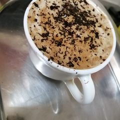 A picture of Ferrero Dalgona coffee #dalgonacoffeechallenge.