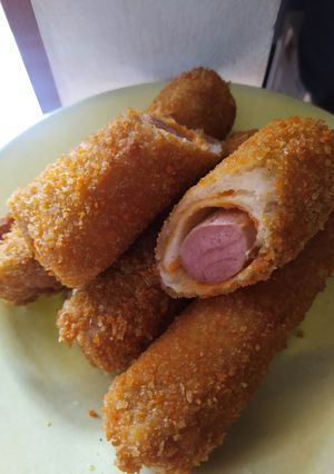Foto resep Roti Goreng isi Sosis