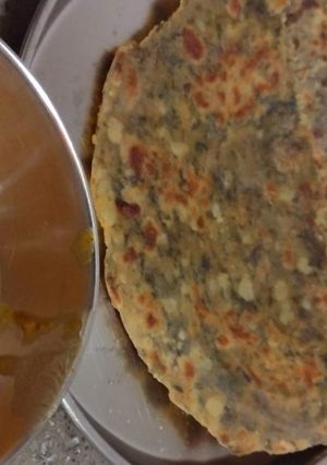 মিক্সড ভেজিটেবল পরাঠা (mixed vegetable paratha recipe in Bengali) রেসিপির প্রধান ছবি