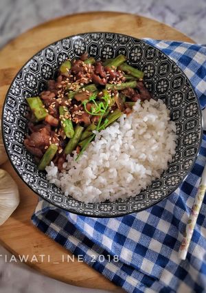 Foto resep Beef & Bean Rice Bowl