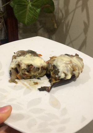 Una foto de Berenjenas rellena de vegetales