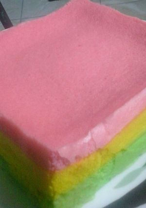 Foto resep Bolu pelangi part 1.