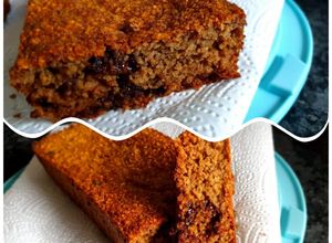 Una foto de Budín de avena y banana con chocolate