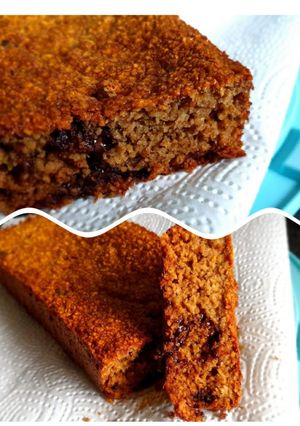 Una foto de Budín de avena y banana con chocolate