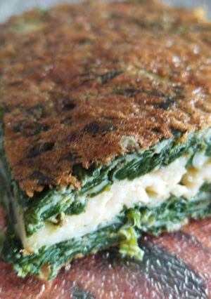 Una foto de Omelette de espinaca súper fácil!