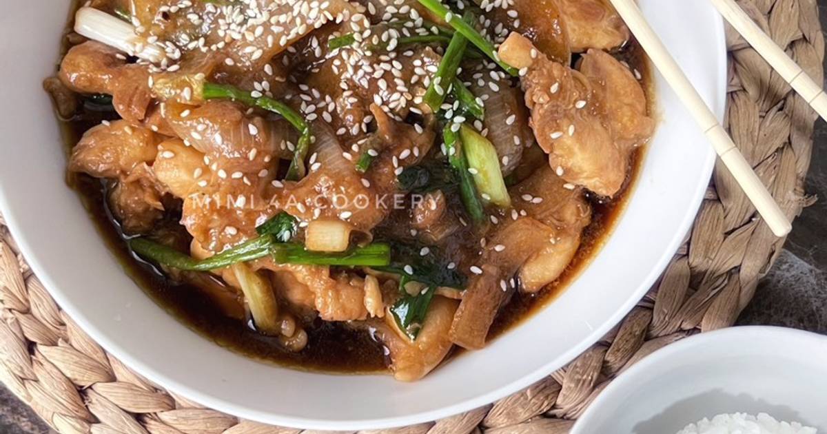 Resep Chicken Bulgogy Bunga Bawang oleh Mimi 4A Cookery - Cookpad