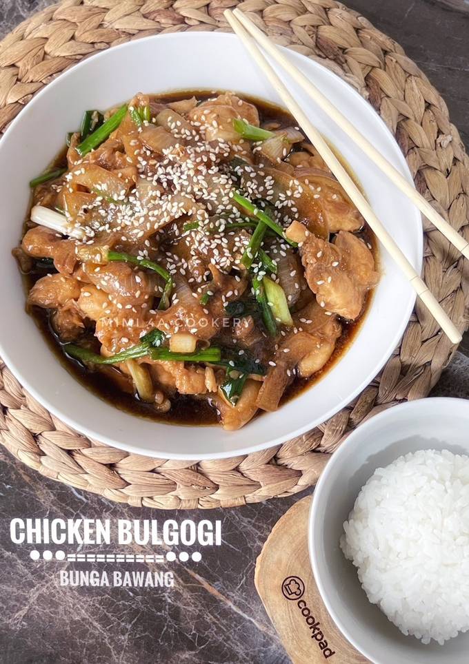 Resep Chicken Bulgogy Bunga Bawang oleh Mimi 4A Cookery - Cookpad