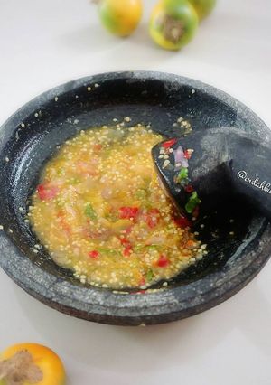 Foto resep Sambal terong asam