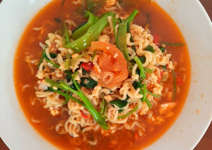 Resep Mie Nyemek Kangkung Pedas AsamManis💜 Resep Mie Nyemek Kangkung Pedas AsamManis💜