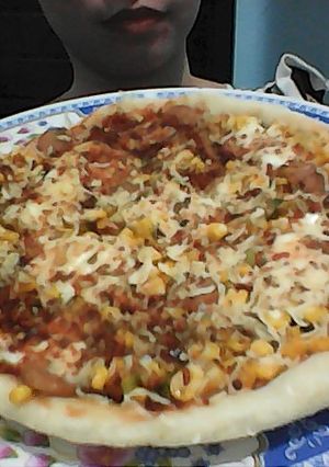 Foto resep Pizza teflon corn sosis homemade