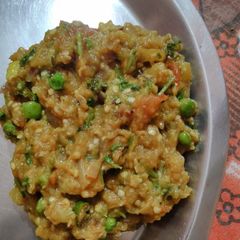 A picture of Baingan bharta.