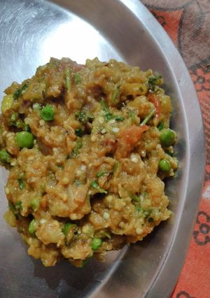A picture of Baingan bharta.