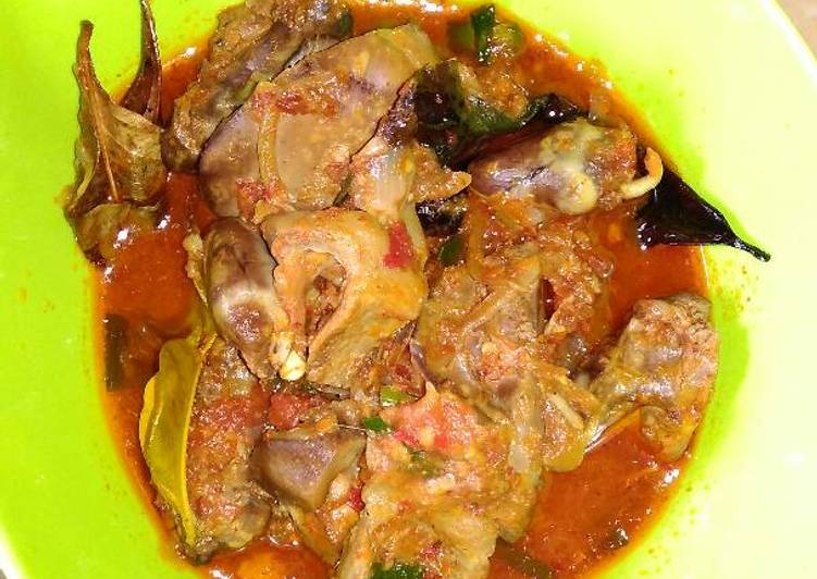 Langkah memasak Ati Ampela Bumbu Merah, Enak Banget