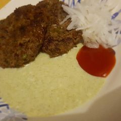 Kachay Qeema ka kebab A picture of Kachay Qeema ka kebab.