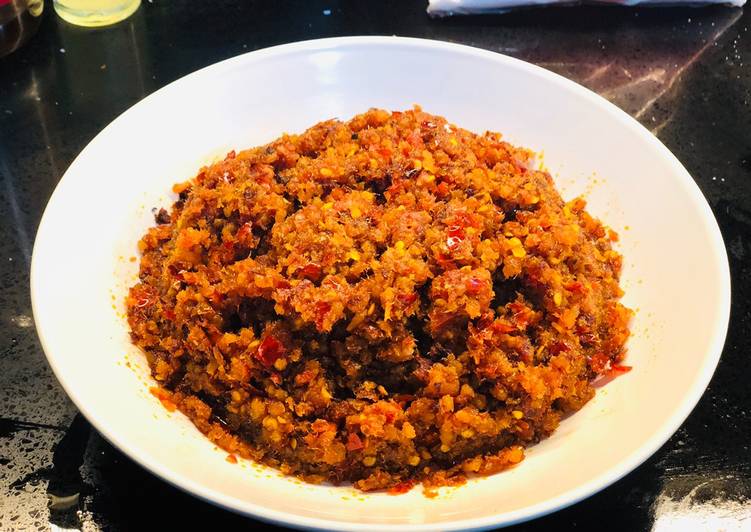 Recipe of Speedy Sambal Chili Dried Prawn / 香辣叁巴虾米