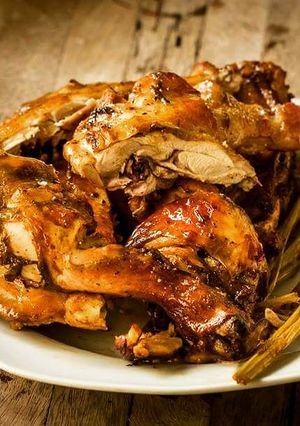 A picture of Tom Yum Roasted Chicken.