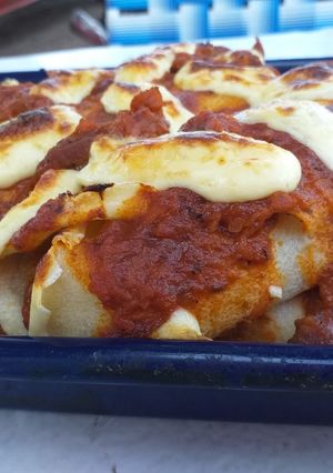 Una foto de Canelones rápidos con lo que tenía en la heladera