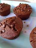 Muffins de mascabo y chocolate.