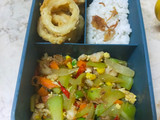 015. #bekalkerja : Tumis Labu Siam + Cumi Goreng Tepung